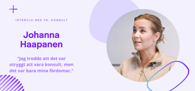 Intervju med fd. konsult Johanna Haapanen på The Place.